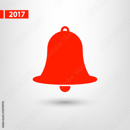 Bell icon, vector illustration. Flat design style  © Flat Design