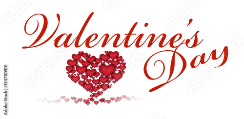 Valentine with hearts