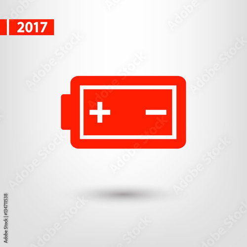 Battery load  icon, vector illustration. Flat design style