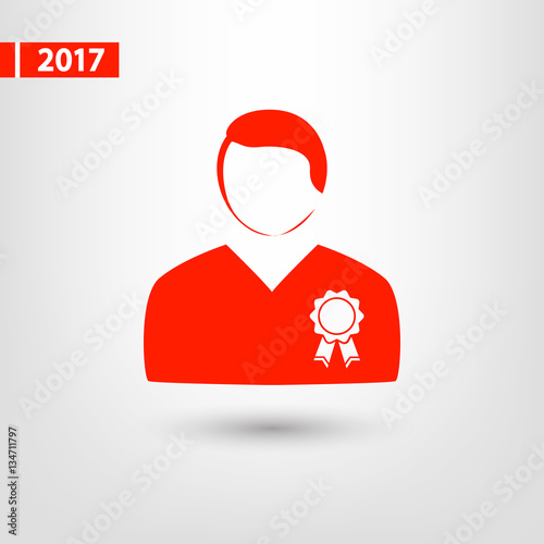 leader icon, vector illustration. Flat design style 