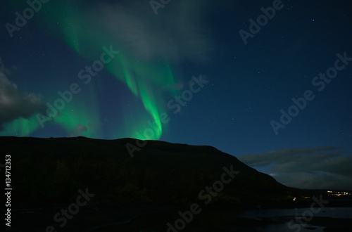 Northern lights background in Abisko national park