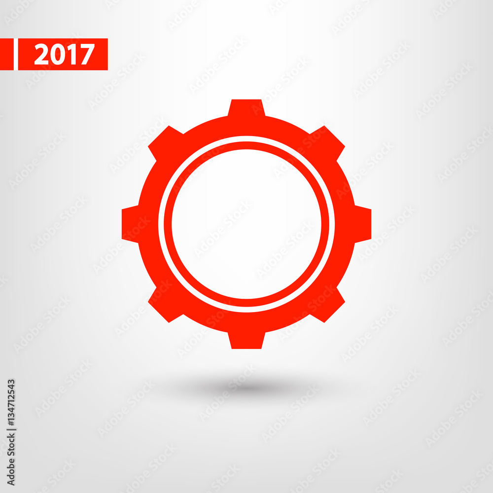gear icon, vector illustration. Flat design style gear icon, vector illustration. Flat design style