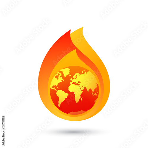 Global warming. vector illustration.