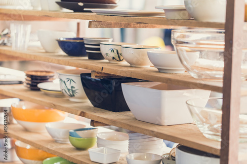 Asian art Bowl collection, various type size and style for food