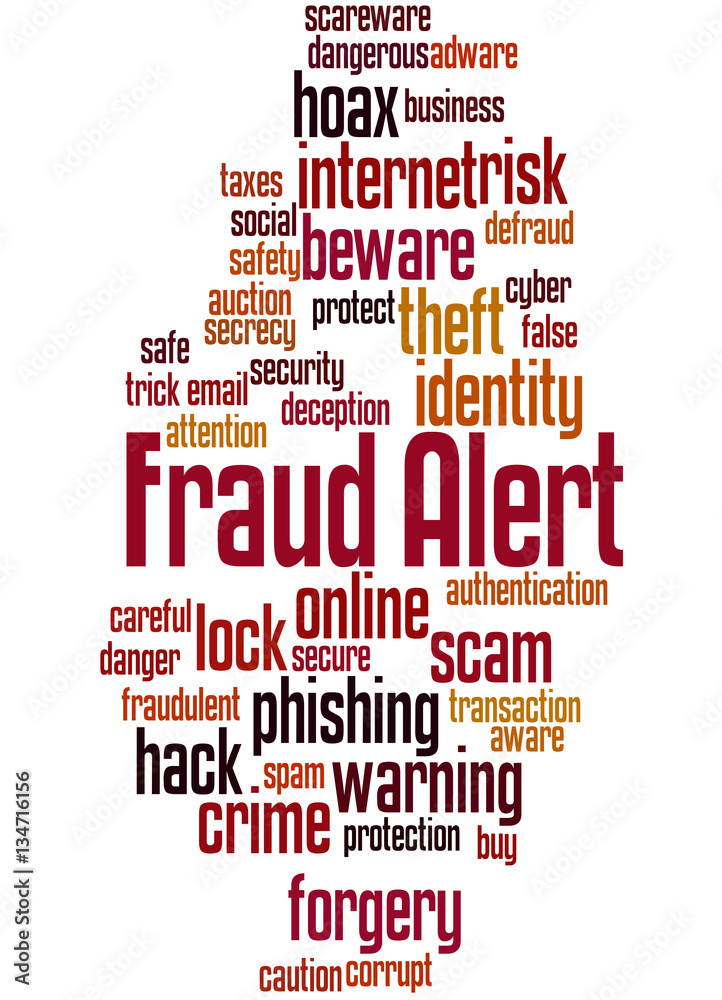 Obraz premium Fraud alert, word cloud concept 5