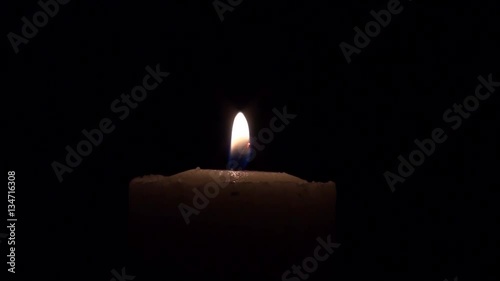  zooming out a flame from a burning candle