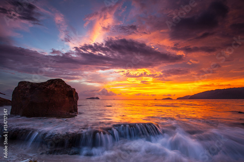 Beautiful beach at Vista Beach, North Borneo, Malaysia