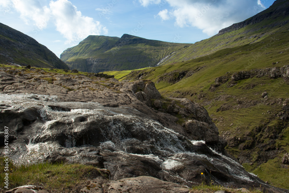 Waterfall, Saksun, Faroe Islands