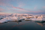 Dawn at Jökulsárlón Glacier Lagoon, Iceland