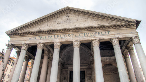 Rome, Italy - February 21, 2015: The Pantheon is a church, converted from a temple in Rome