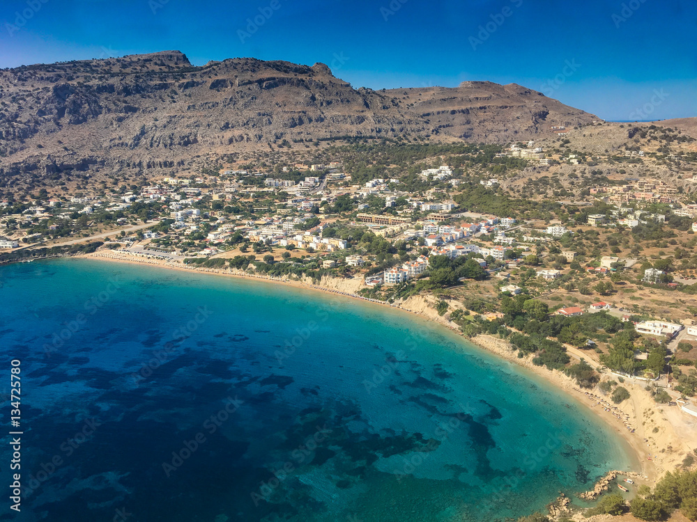 Aerial view of Pefkos, Rhodes