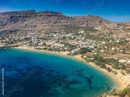 Aerial view of Pefkos, Rhodes