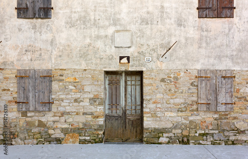 Old Ruined Building's Facade