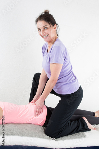 Beautiful woman enjoying professional massage © OceanProd
