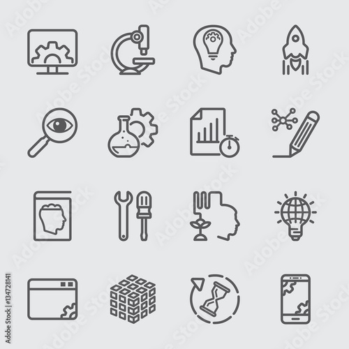 Research and Development line icon