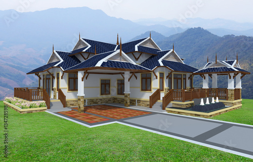 3D rendering of house