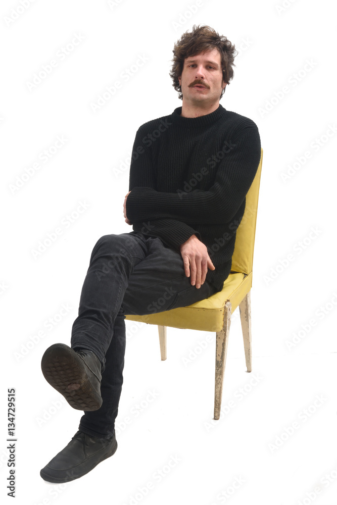Portrait of an attractive man on black background Portrait of an attractive man on black background
