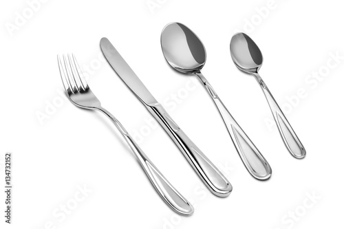 cutlery isolated on white background