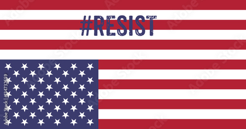 Obraz na płótnie Upside down USA flag, symbolizing distress, with