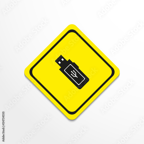 Portable data carrier. Vector icon.