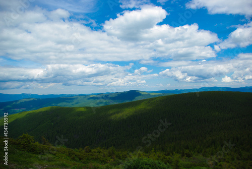 Mount, Carpathian Mountains, sky, clouds, mountain, nature, clouds, grass, summer, air, spring © Kristina