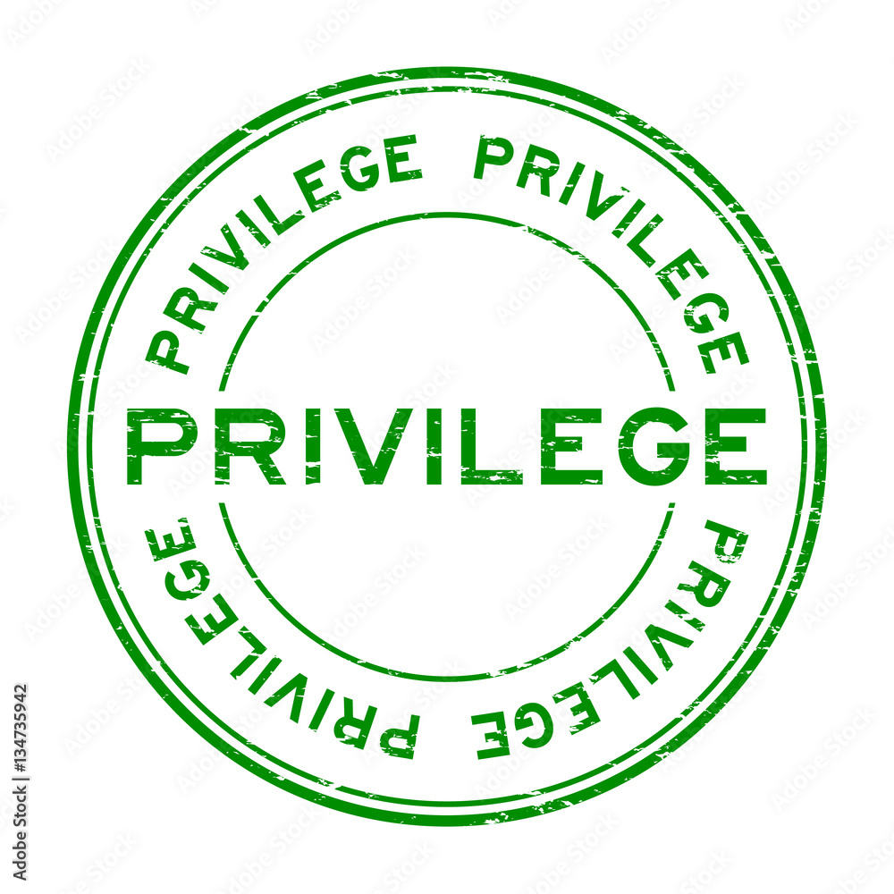 Grunge green privilege round rubber stamp on white background Grunge green privilege round rubber stamp on white background