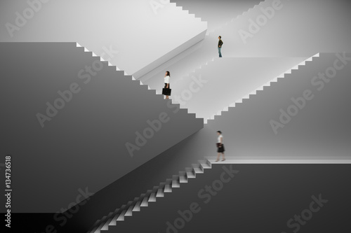 Entscheidung, Aufstieg, Abstieg, Auf, Ab, Treppen