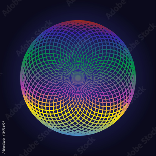 Color circle mandala vector, geometric logo design