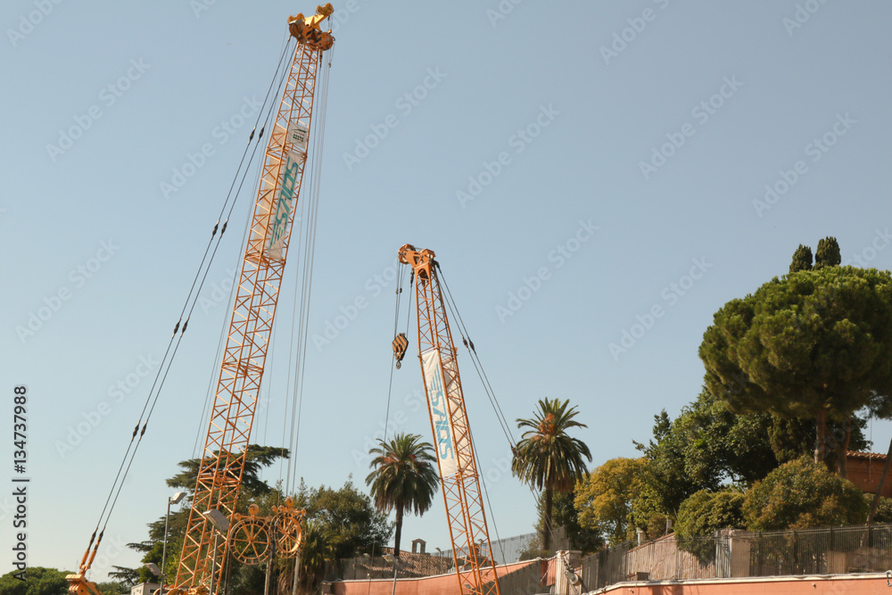 Naklejka premium construction of the subway in Rome
