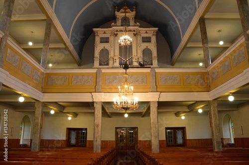 The interior of evangelical church in Jaworze