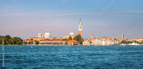 Panoramic view at San Giorgio Maggiore island, Venice, Veneto, Italy