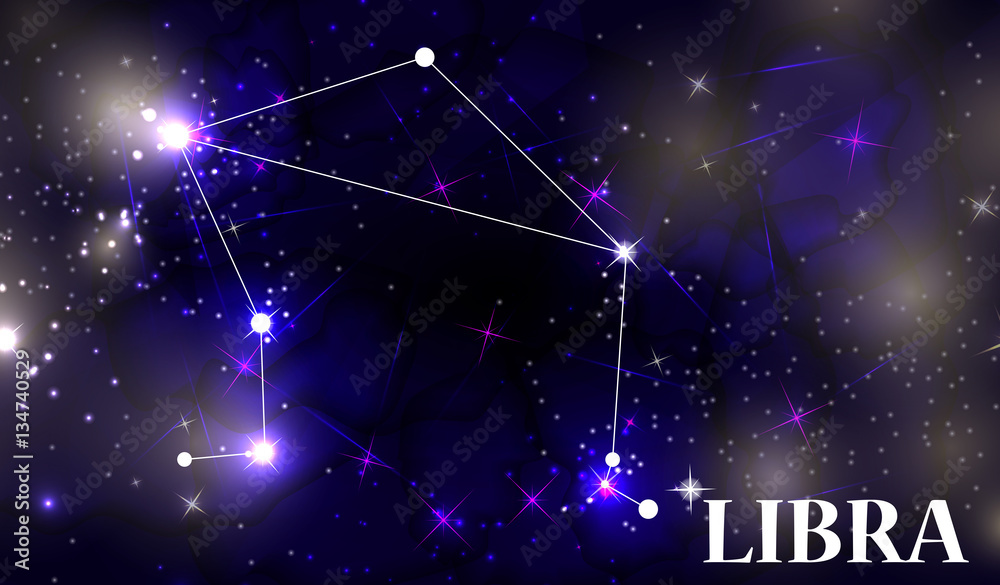 Fototapeta premium Symbol Libra Zodiac Sign. Vector Illustration.