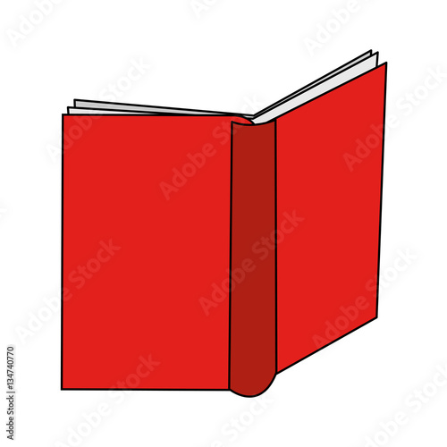 red book icon over white background. colorful design. vector illustration