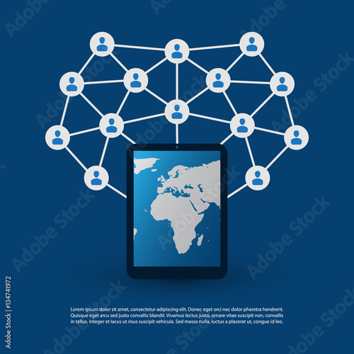 Networks - Business Connections - Social Media Concept Design 
