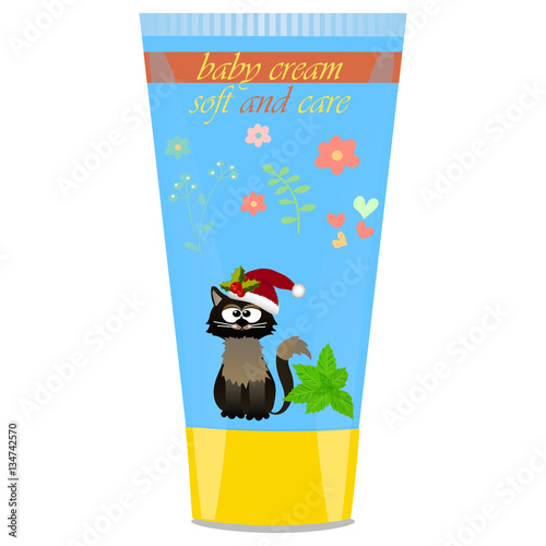 Baby cream tube with kids design