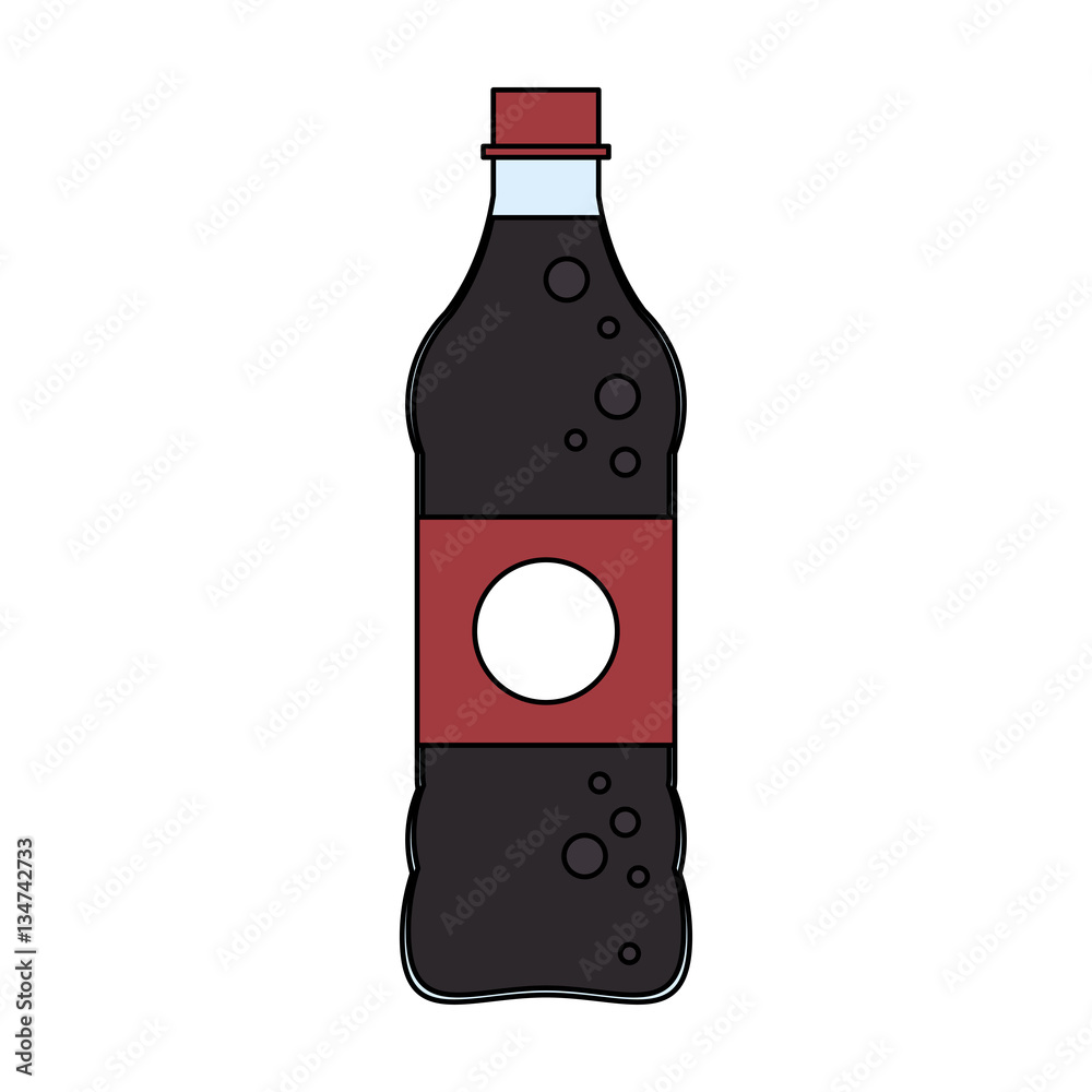 soft drink bottle icon over white background. colorful design. vector illustration soft drink bottle icon over white background. colorful design. vector illustration