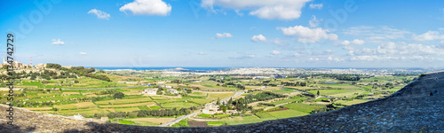 malta - view from mdina down to valletta