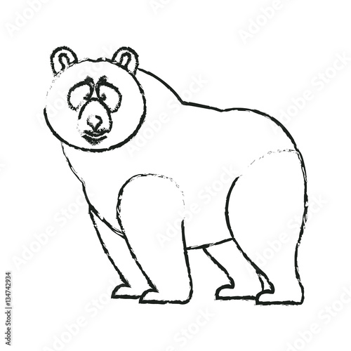 bear cartoon icon over white background. vector illustration © Jemastock