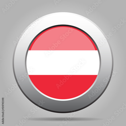 Flag of Austria. Shiny metal gray round button. Free Download Flag of Austria. Shiny metal gray round button. - GFXLoad
