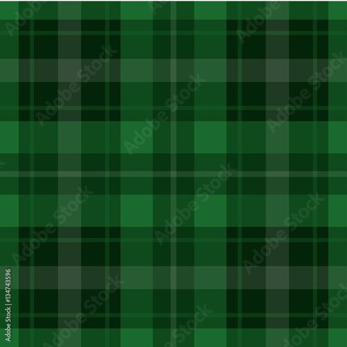 seamless green, black tartan - white stripes