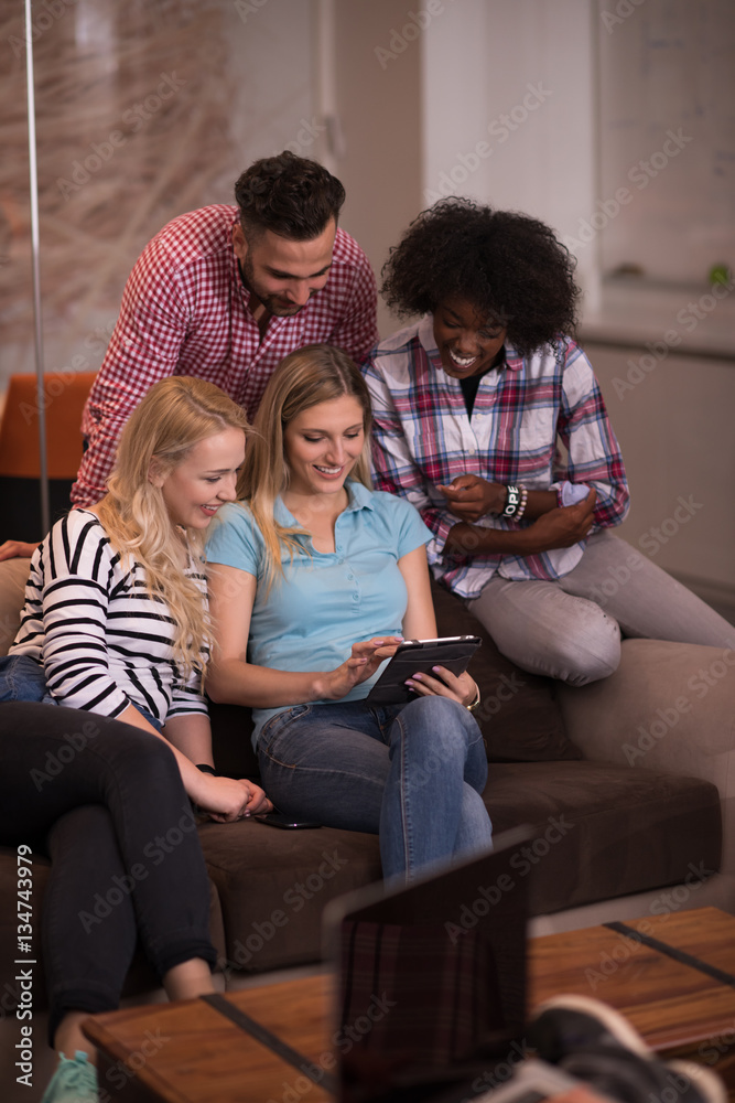 Multiethnic startup business team on meeting Multiethnic startup business team on meeting