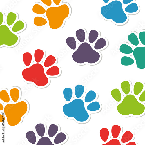 foot print animal pattern vector illustration design