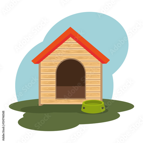 house dog isolated icon vector illustration design