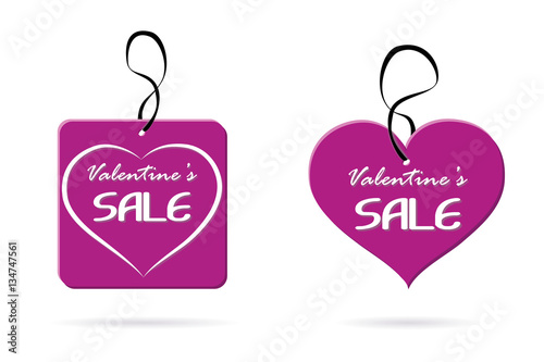 heart label valentine's day...