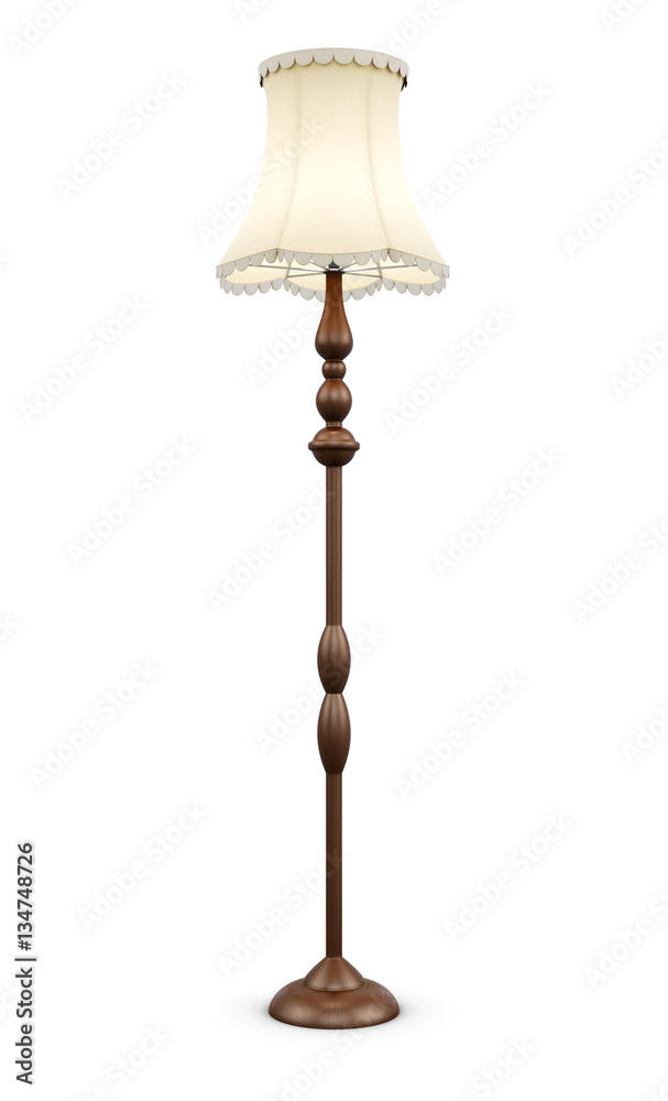 Floor lamp isolated on white background. 3d rendering Floor lamp isolated on white background. 3d rendering