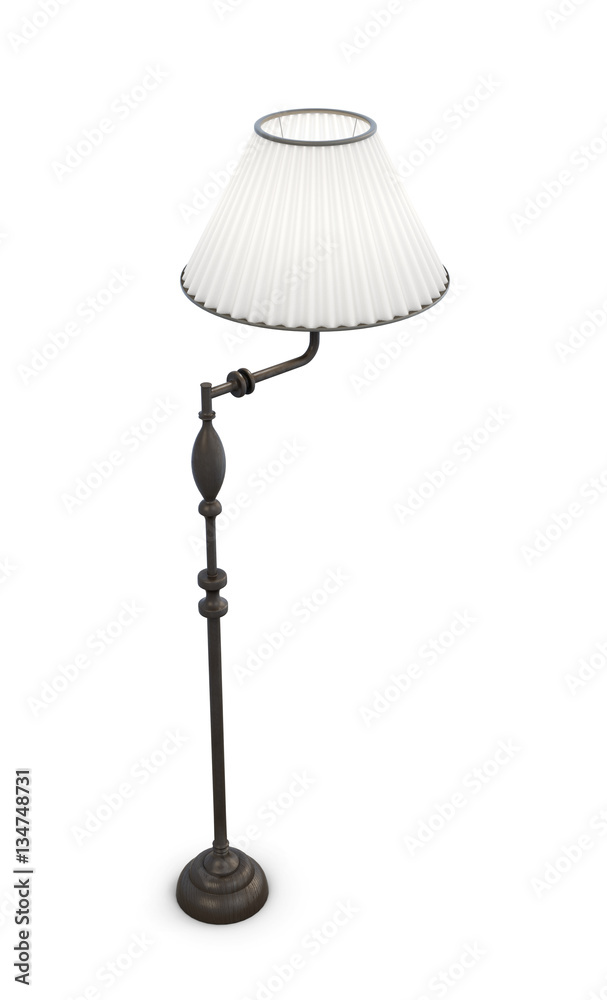 Obraz premium Standard lamp isolated on white background. 3d rendering