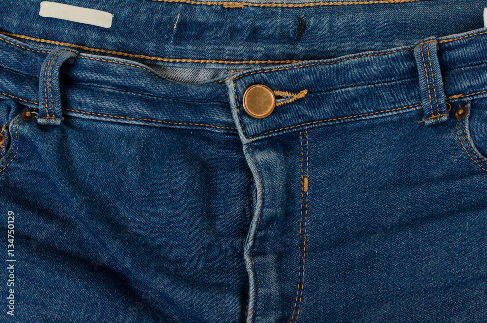 Jeans background of blue denim textile Jeans background of blue denim textile
