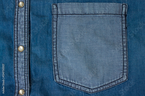 Jeans background of blue denim textile