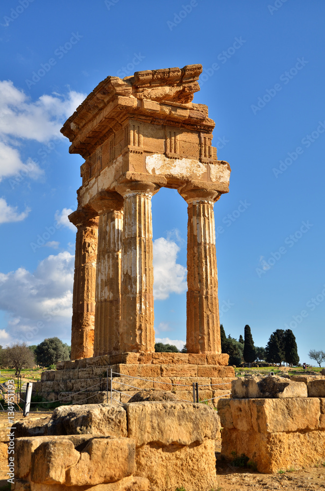 Italian destination, archeological site in Sicily, Valley of Temples