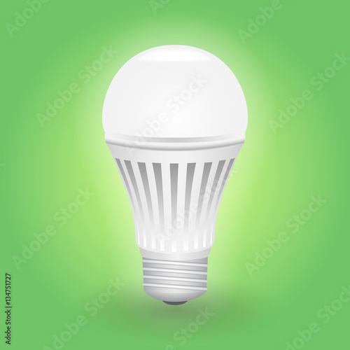 Economical LED light bulb. Save energy lamp.